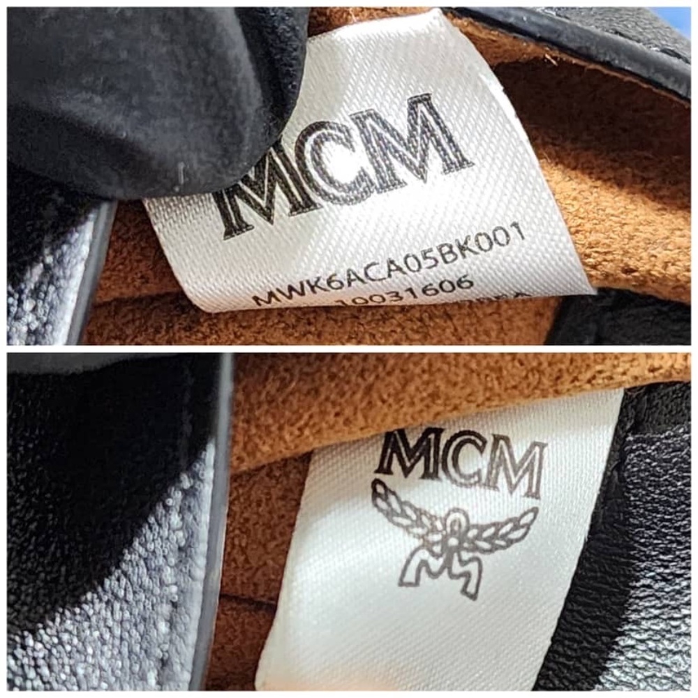 Authentic MCM Visetos Leather Drawstring Backpack Black - Picture 8 of 13